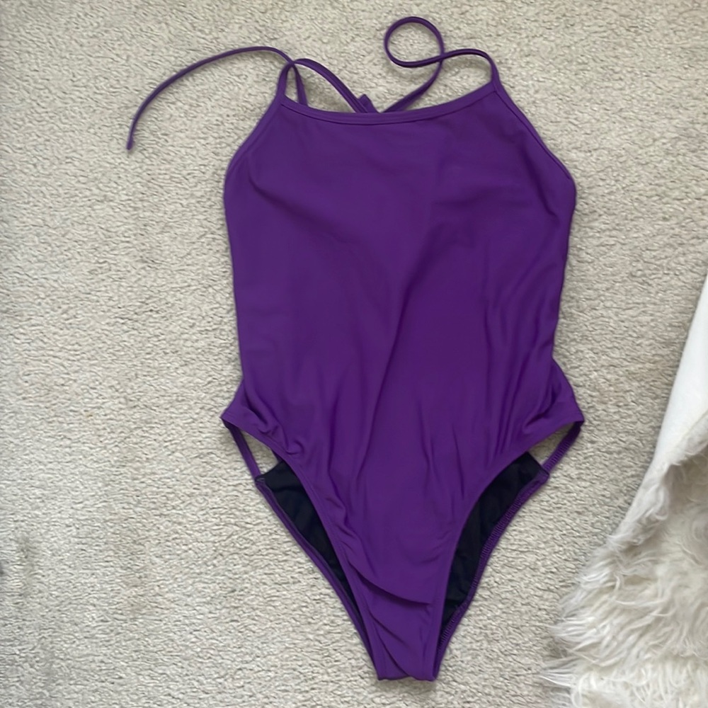 Purple jolyn one piece! Size 34 with cute cutouts!